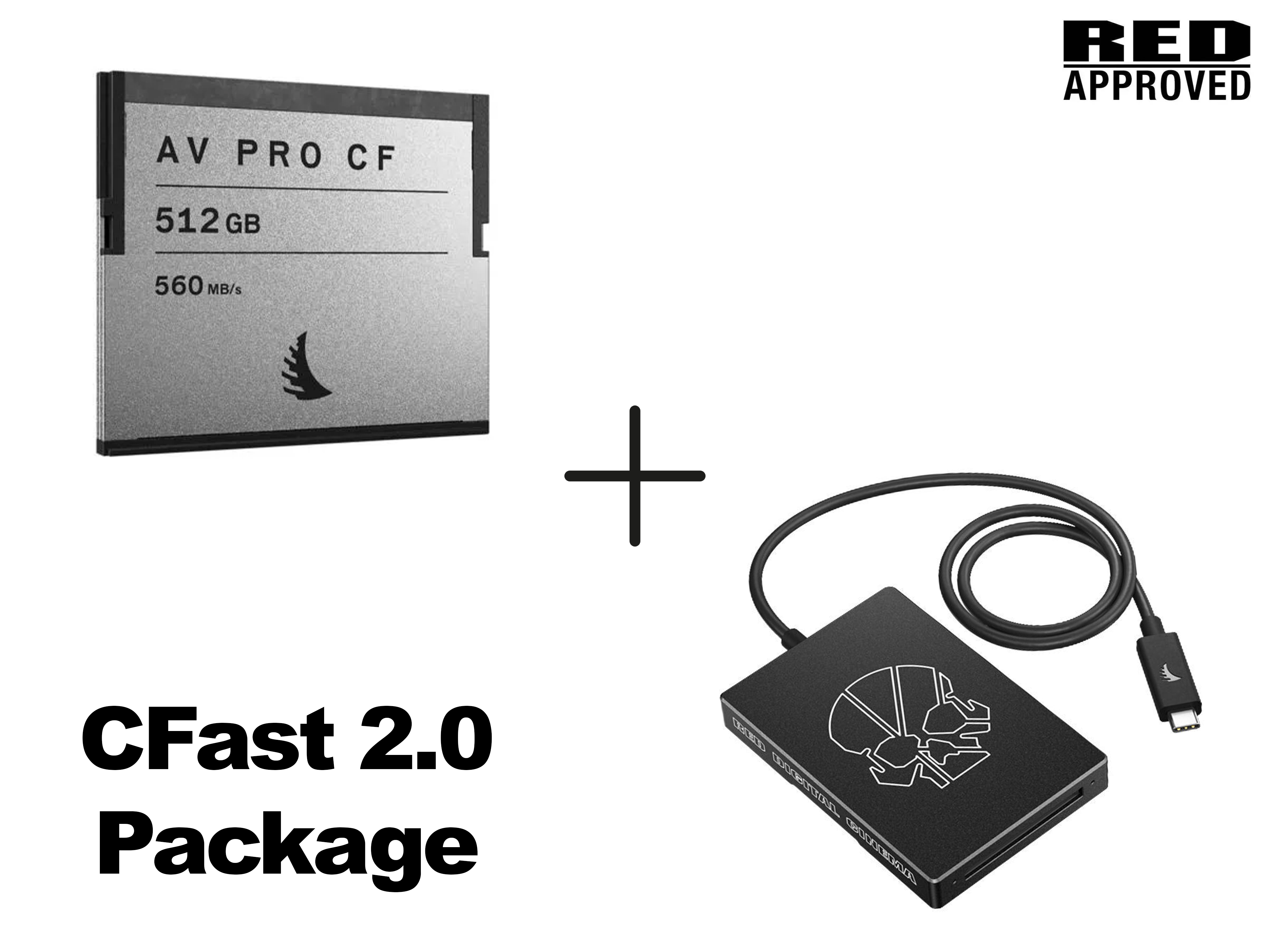Angelbird  av pro 512gb cfast 2.0 card + red card reader