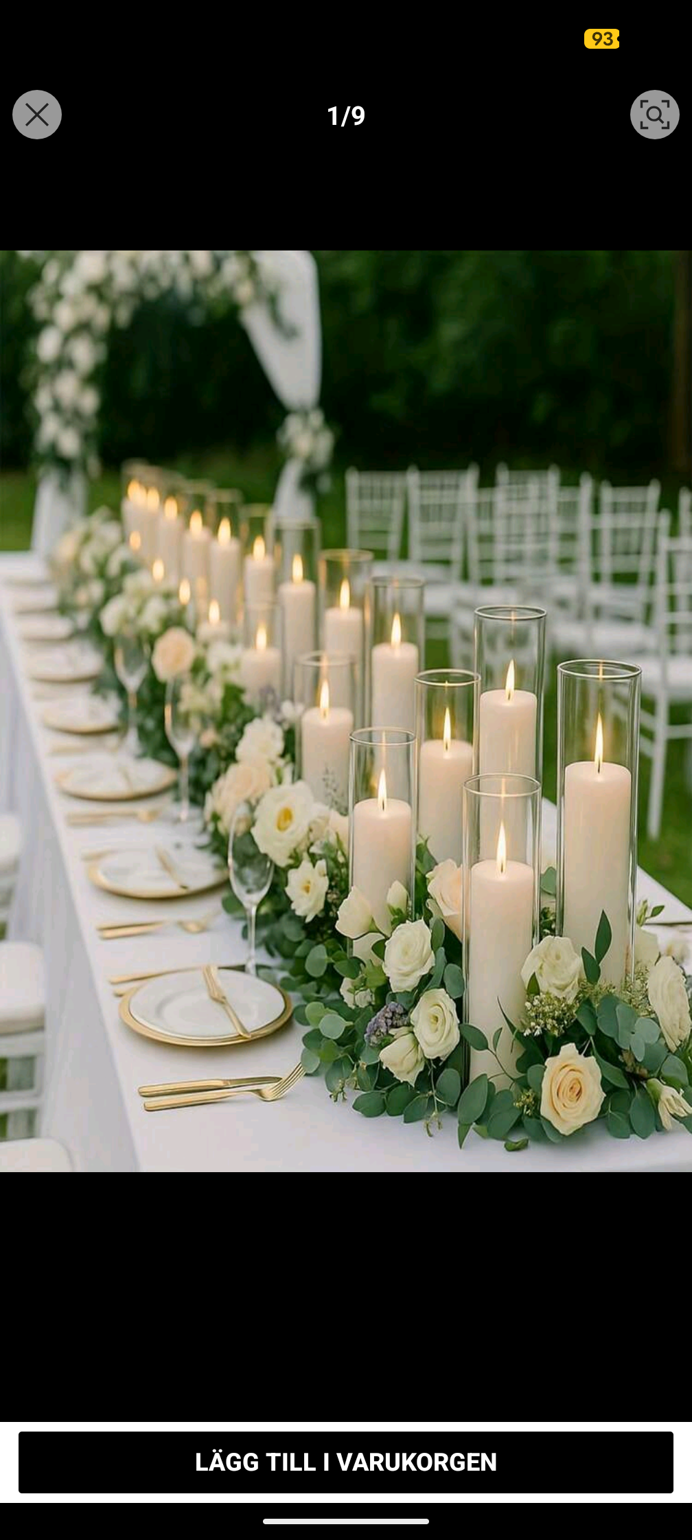 Glasvas/ ljushållare 24 st