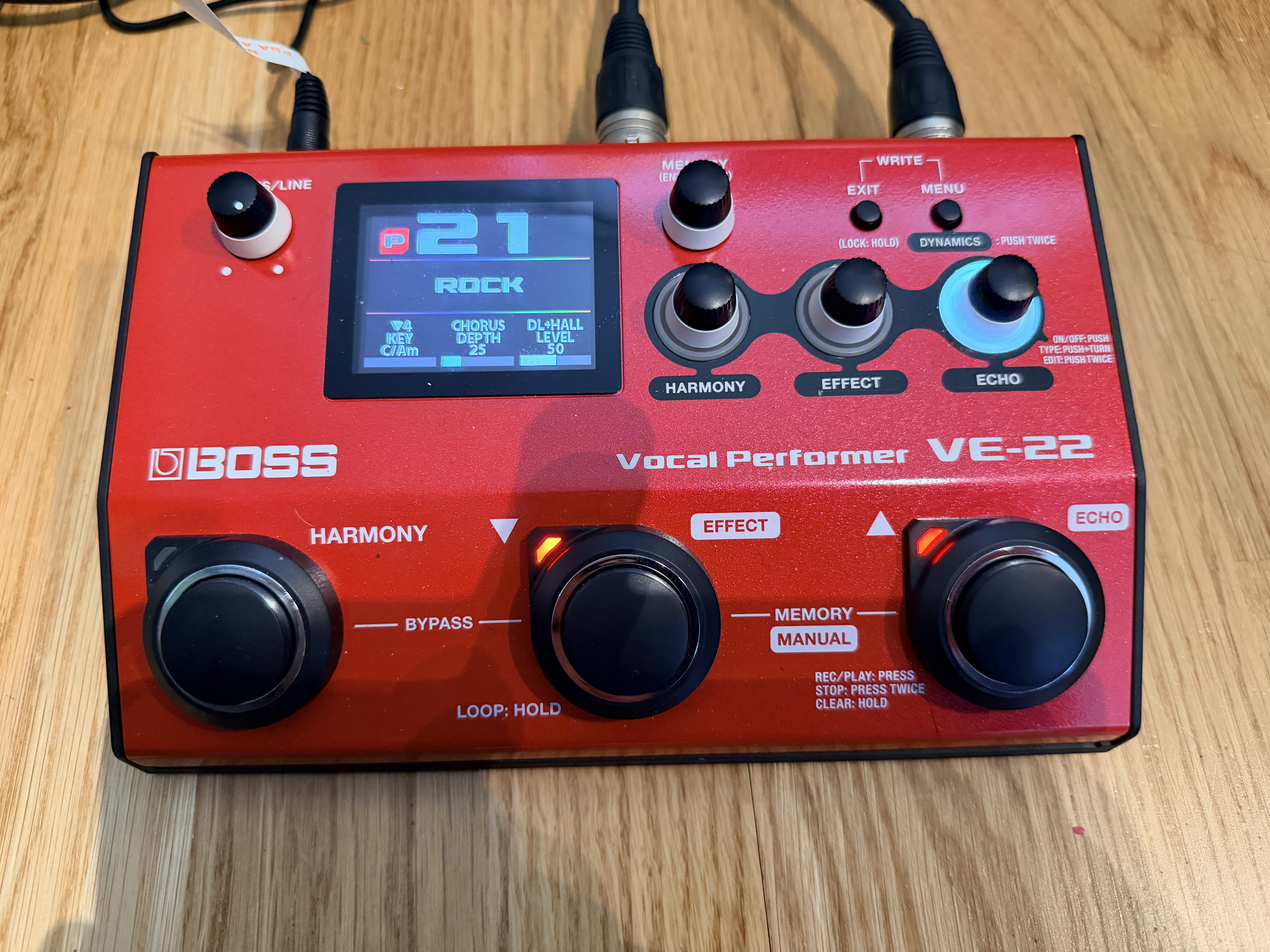 Sång effekt boss ve-22