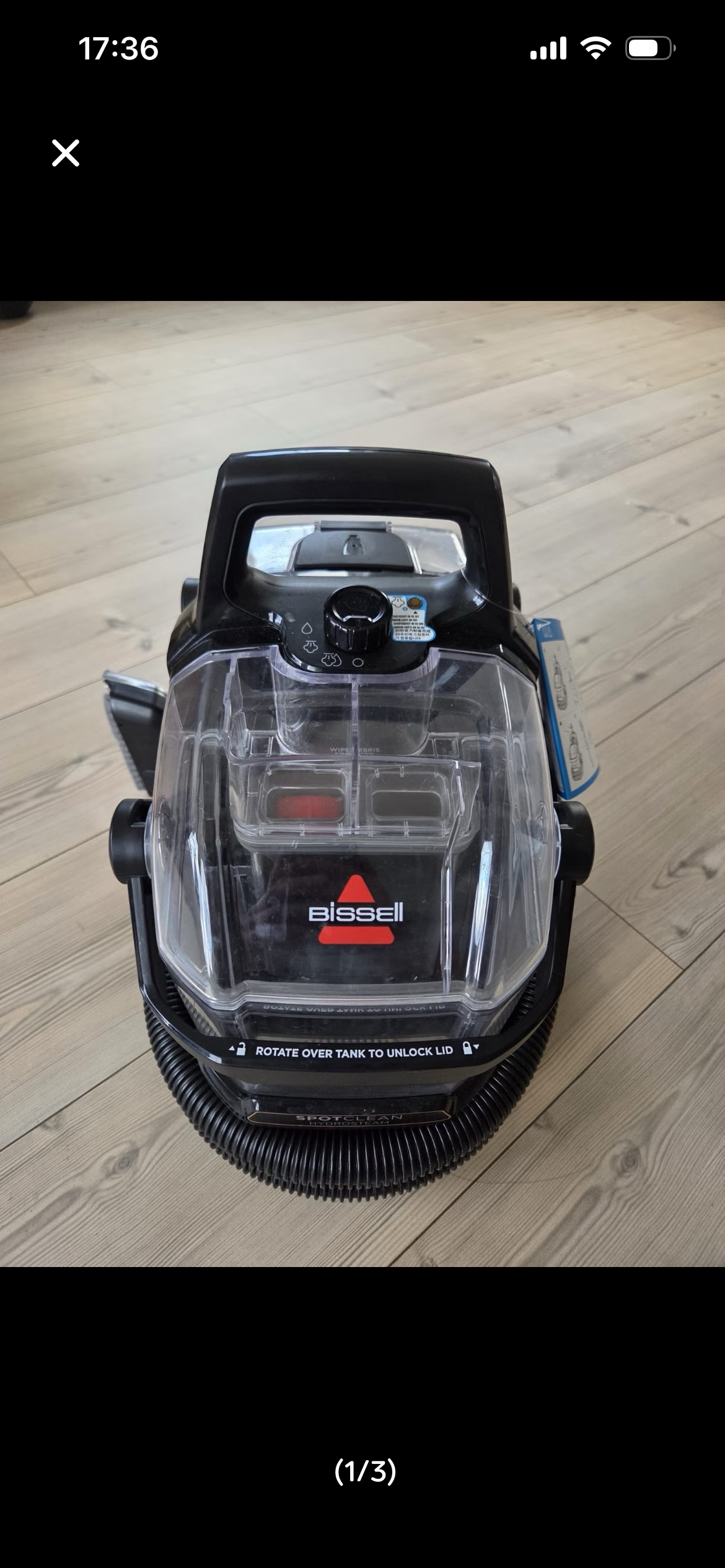 Bissell spotclean hydro steam pro-kraftig tepperenser/flekkfjerner