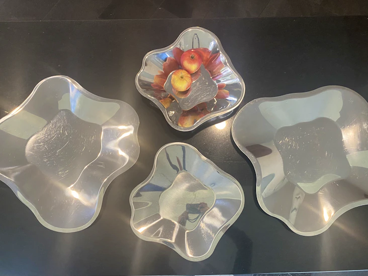 Aalto terästarjottimet 4 kpl