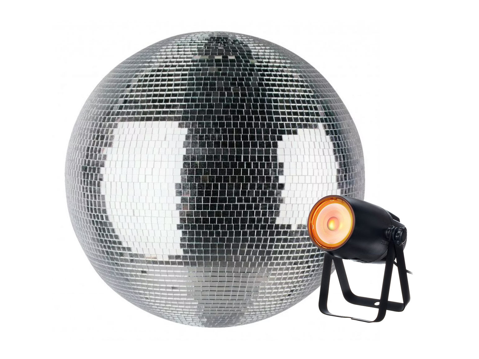Stor discokula spegelboll spotlight 50cm