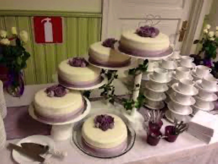 Tårtställning uppläggningsfat ø28cm +brudpar