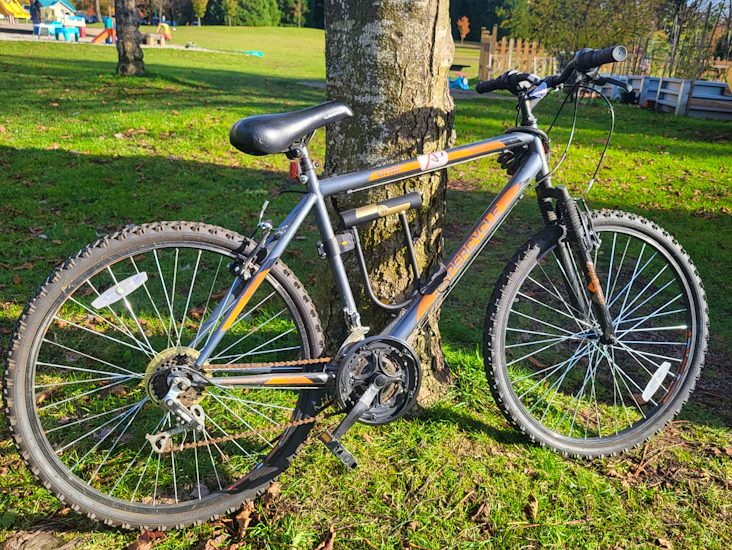 Bicycle/bike with lock & key, air pump.