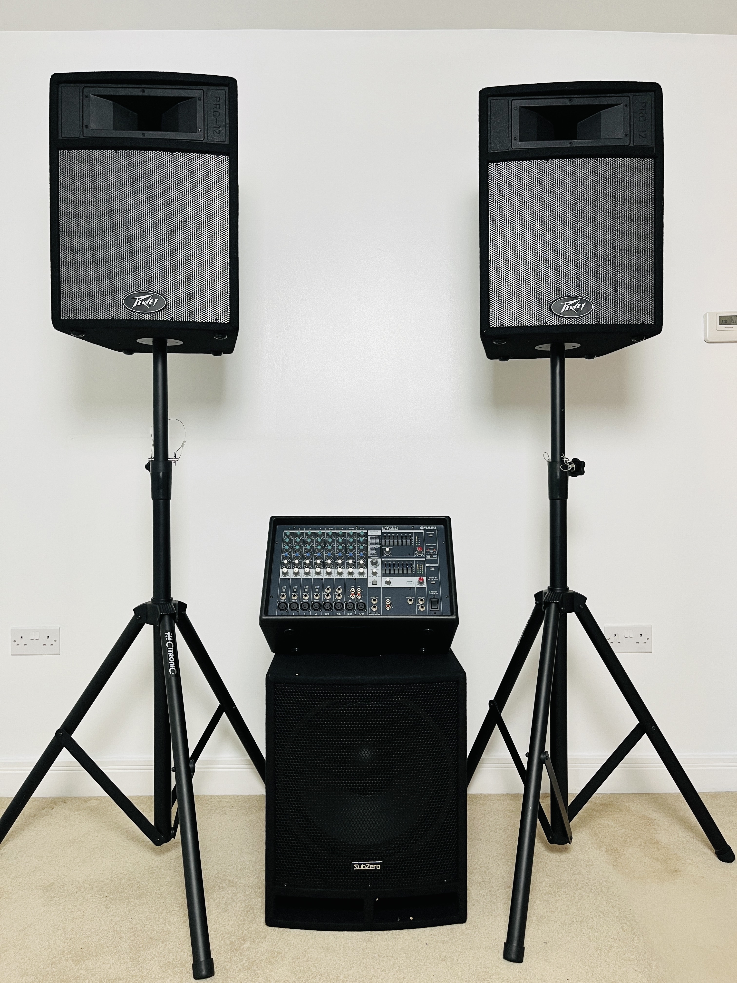 Complete pa system - for weddings, birthdays, parties. 