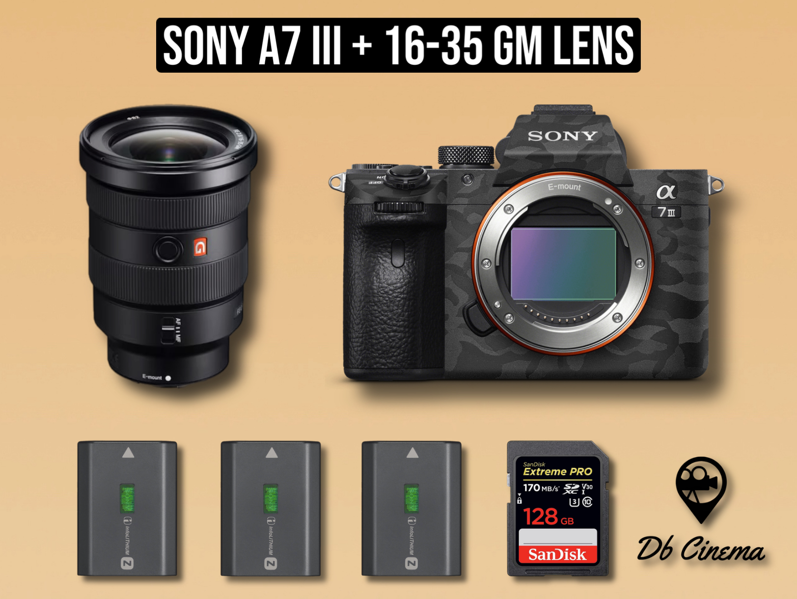 Sony a7iii a73 a7 3 + 16-35 mm g master f2.8 lens zoom gm g-master gmaster sony mirrorless 4k full frame camera 