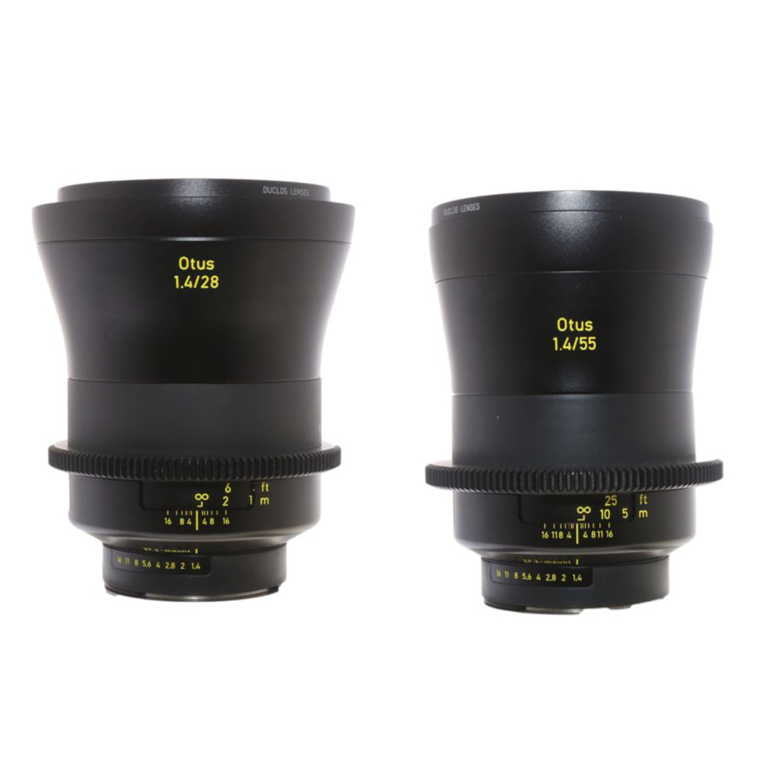 Zeiss otus 28mm f1.4 & 55mm f1.4 cine-mod cine lenses - canon ef mount (arri master prime/supreme prime optics)