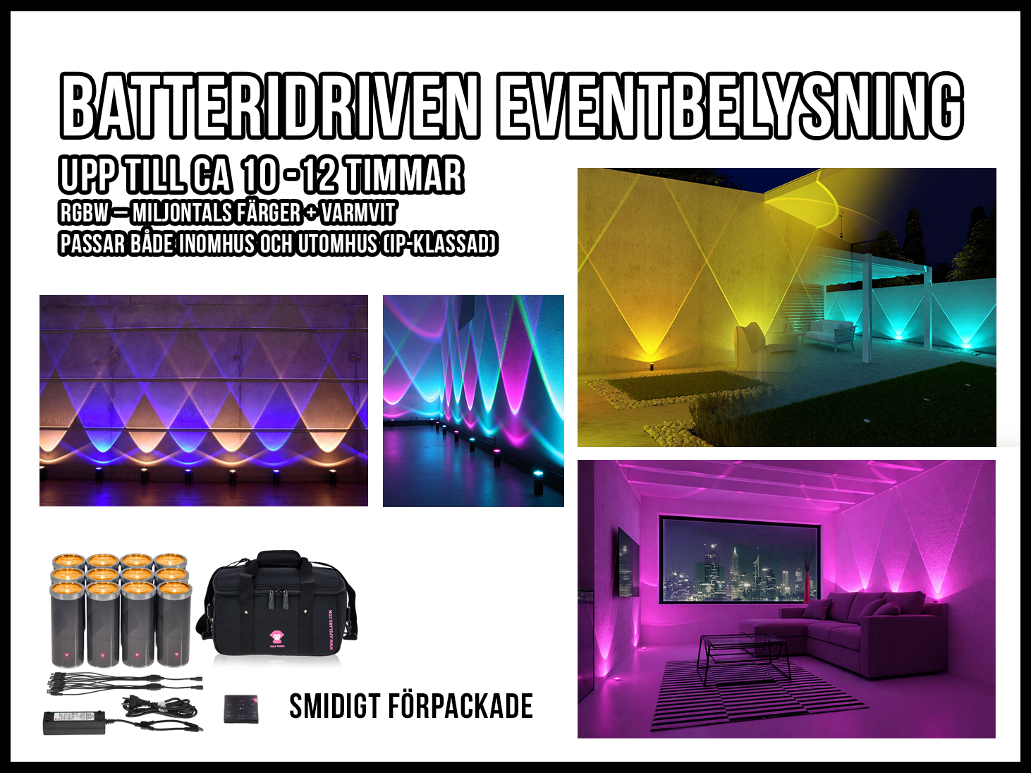 6 st ape labs lightcan v2 – smidig batteridriven eventbelysning