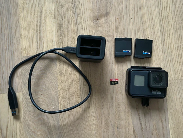 Gopro 7 med to batteri leies ut