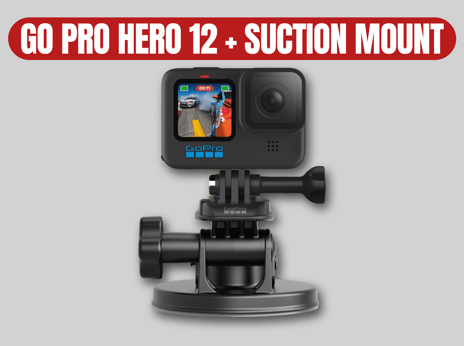 Gopro hero 12 | action camera / suction mount / sd card / 2 batteries