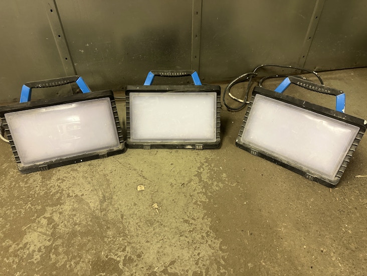 3 st proffs ledarbetslampor / bygglampor