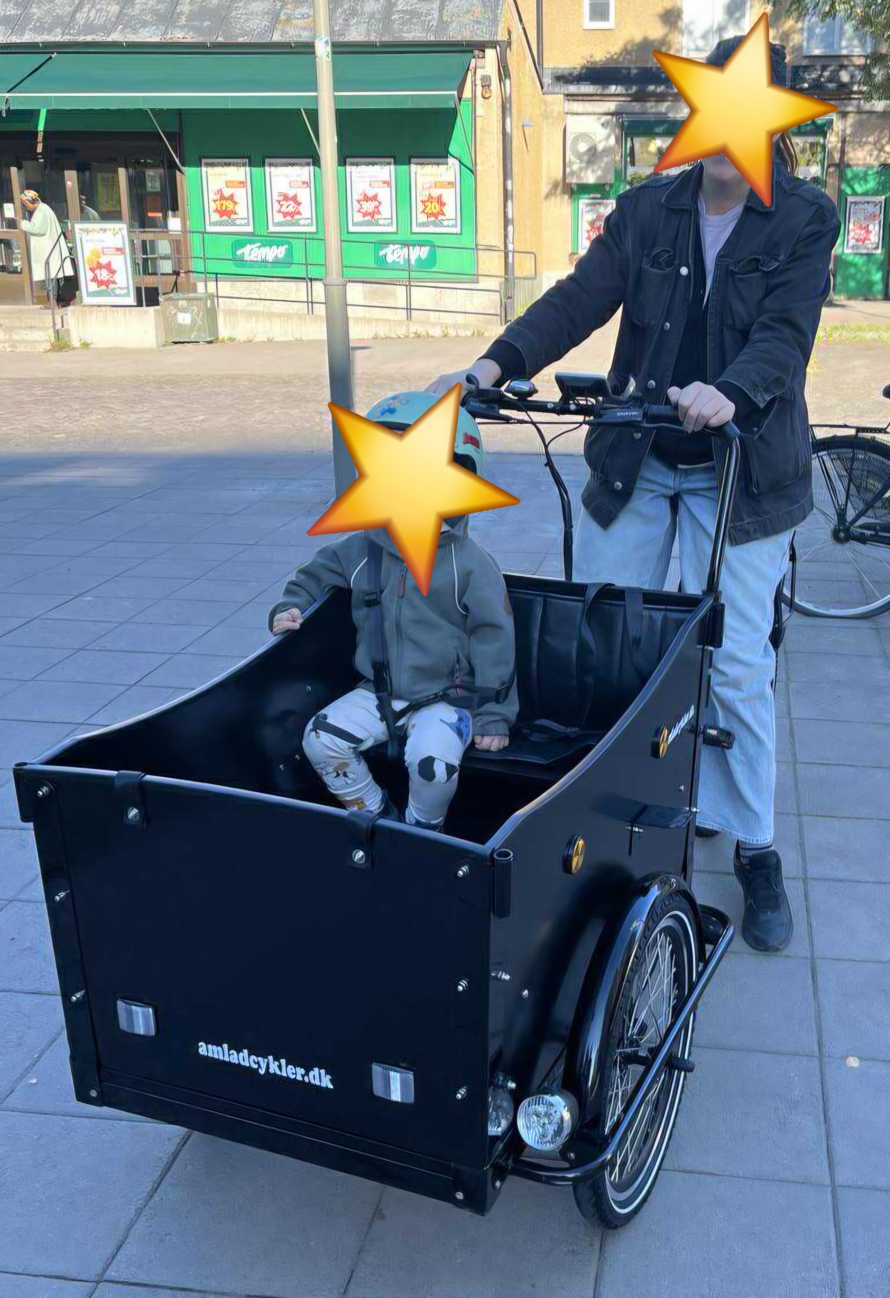 Elektrisk lådcykel deluxe från amlad cyklar uthyres