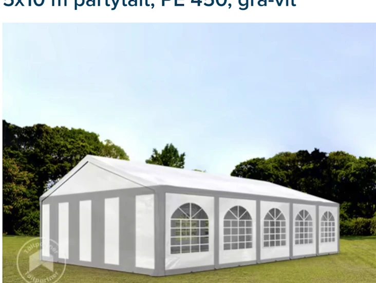 Partytält 5x10m