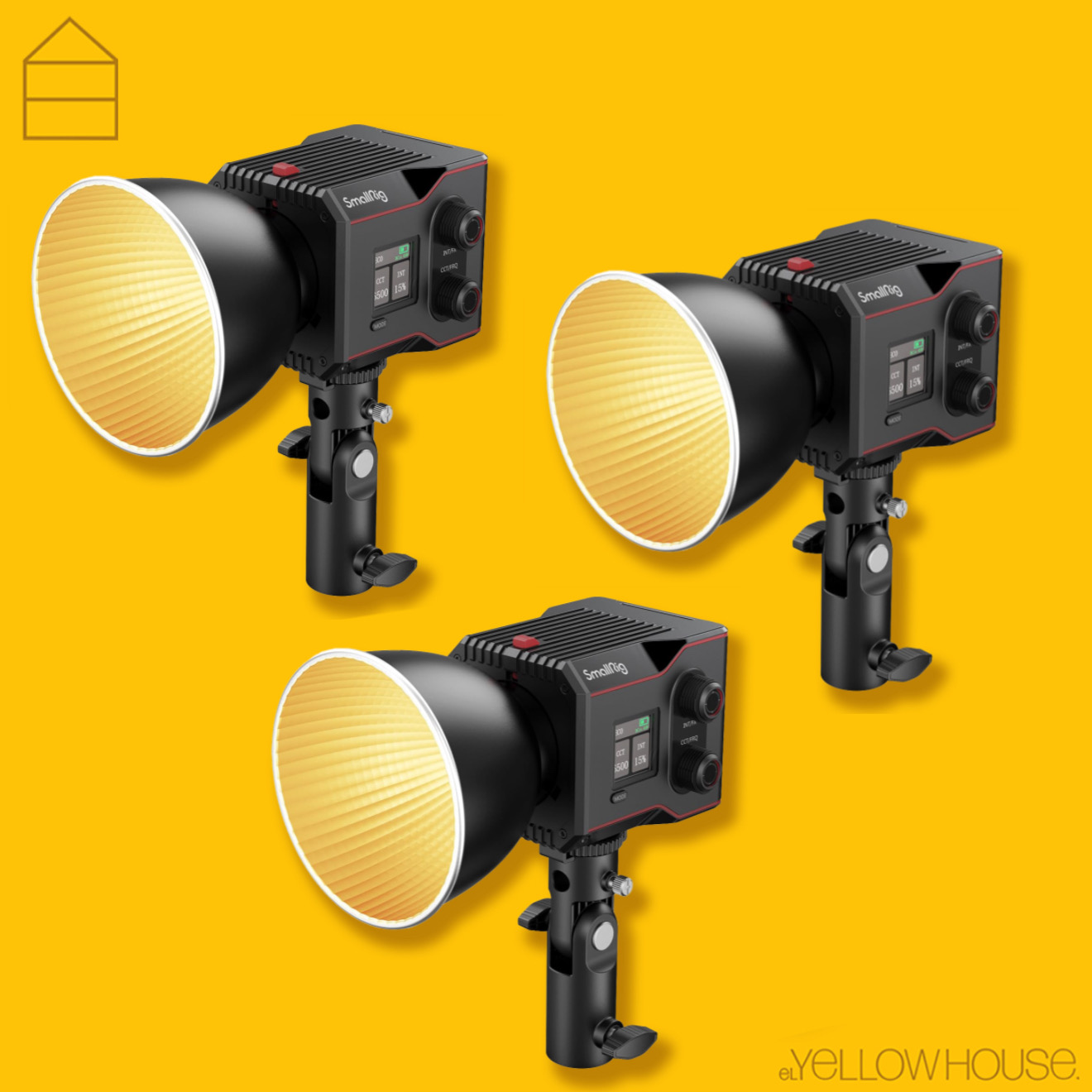 3x smallrig rc 60b cob led – compact bi-colour lights 