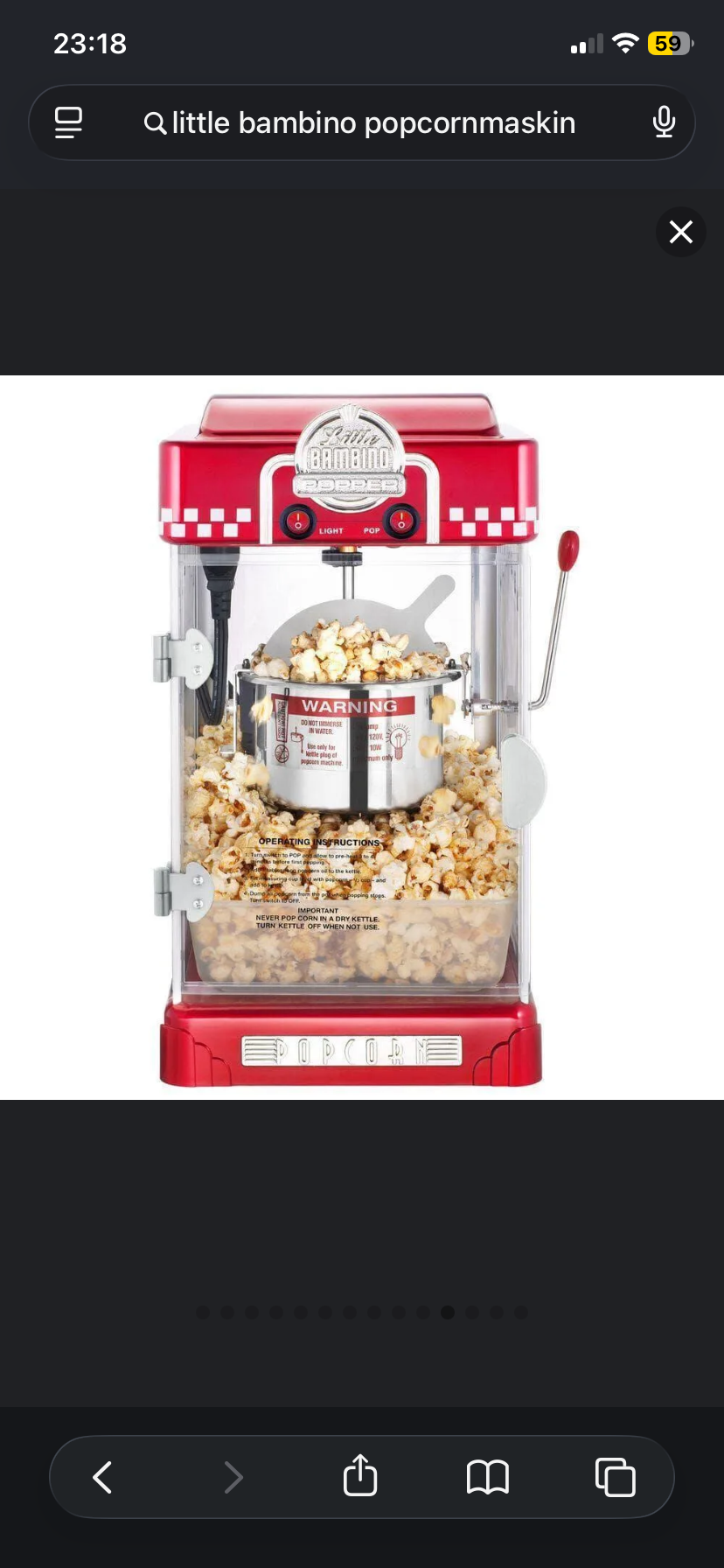 Popcornmaskin little bambino