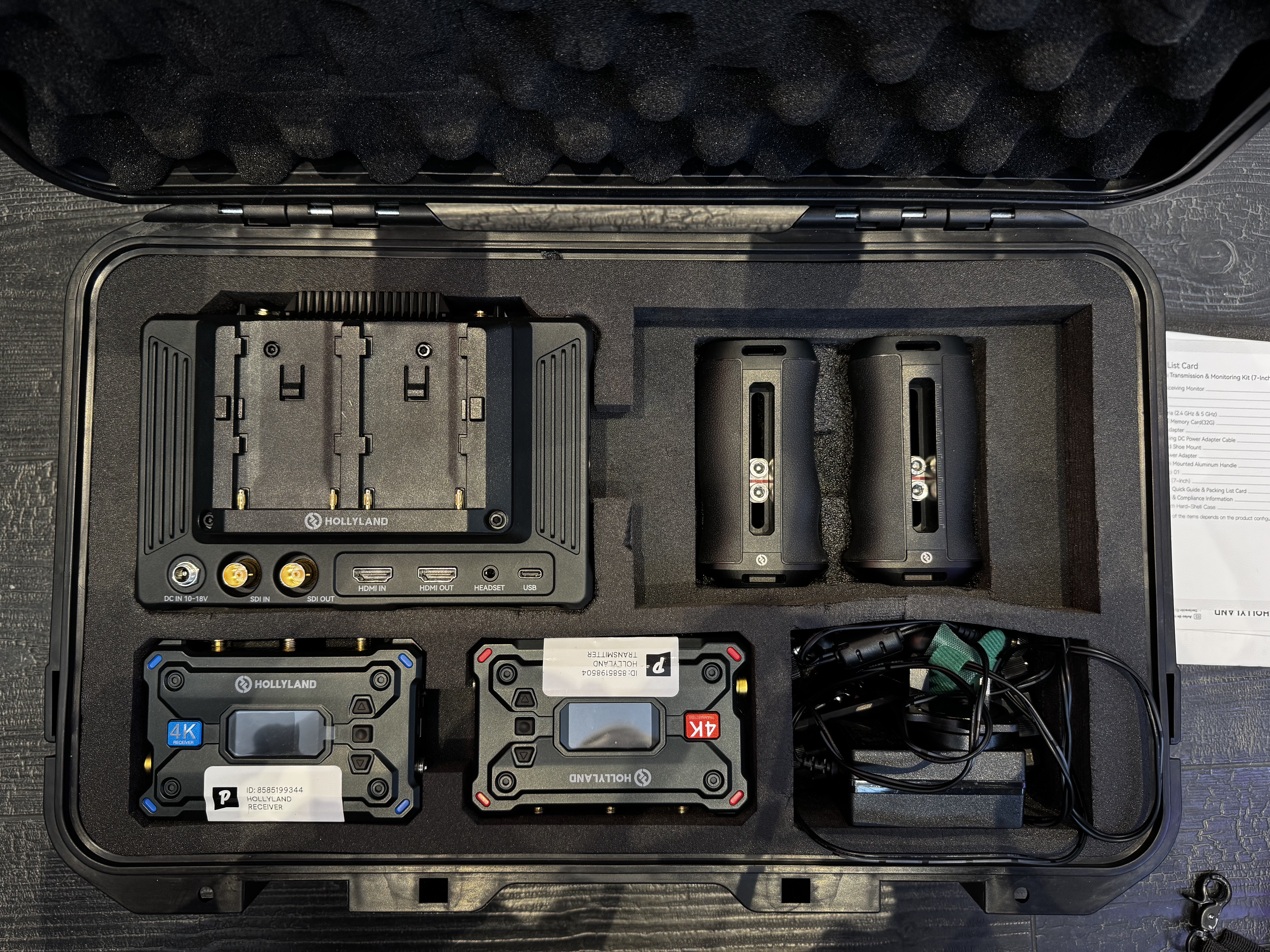 Hollyland pyro s 4k wireless video transmission kit + 7” wireless monitor | hdmi/sdi image transmitter & receiver system