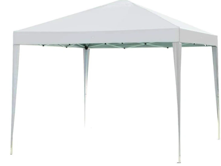 For rent: 10' x 10' canopy tent gazebo with dressed legs (white)