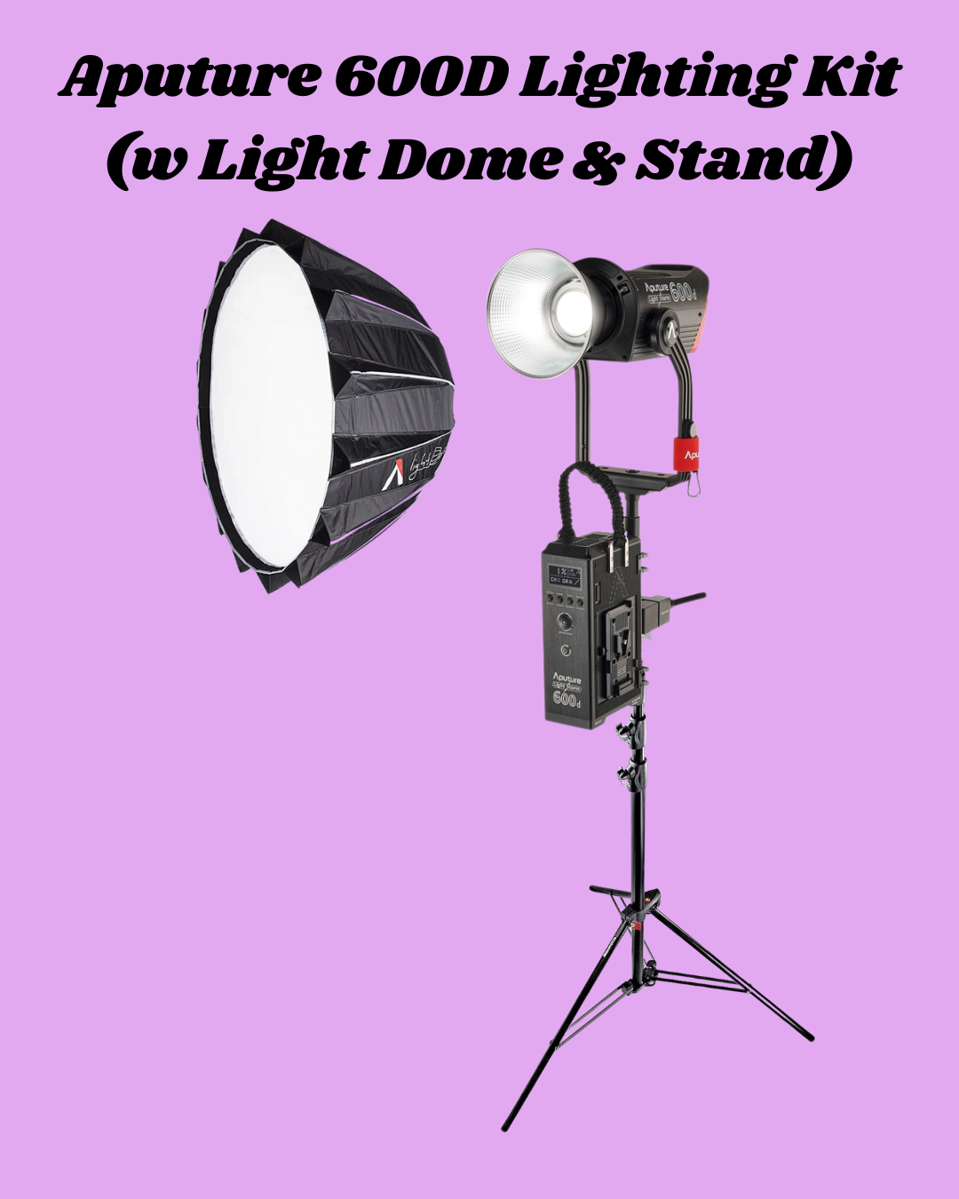 Aputure ls 600d + light dome ii +  master stand (professional led film & video
