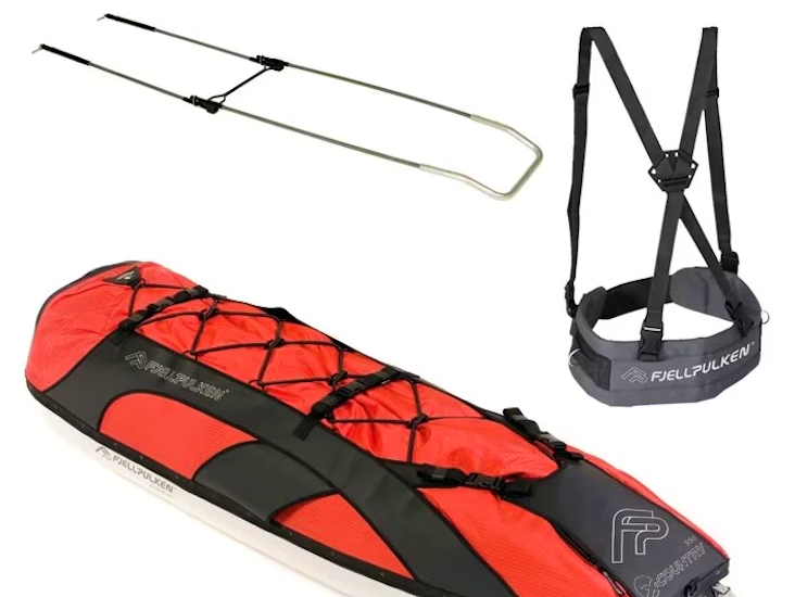 Fjellpulken x-country 144 - komplett pakke med forsterket drag.