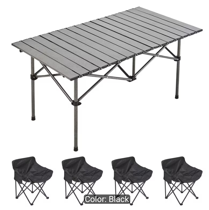 Camping table with 4 chairs 