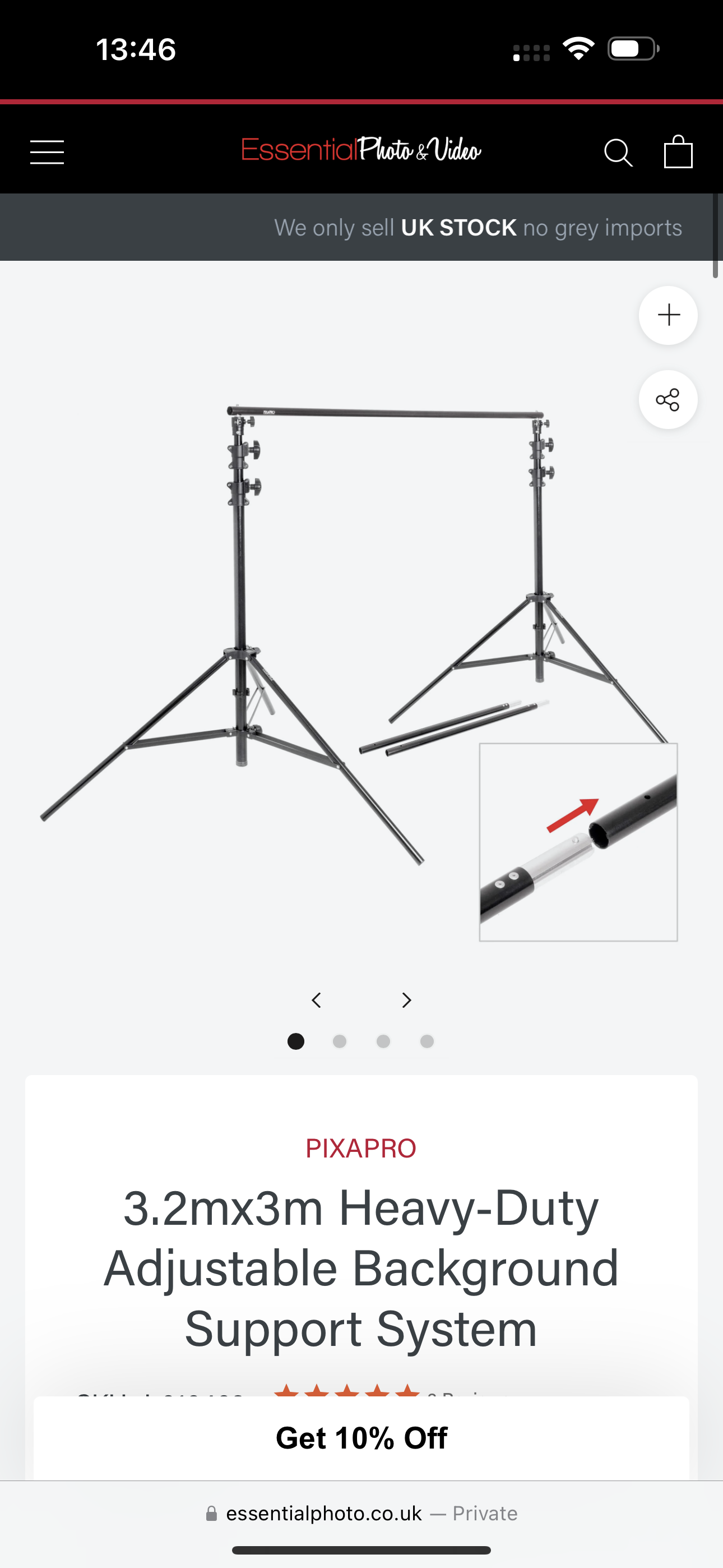 3.2m x 3m heavy-duty adjustable backdrop stand – background support system 