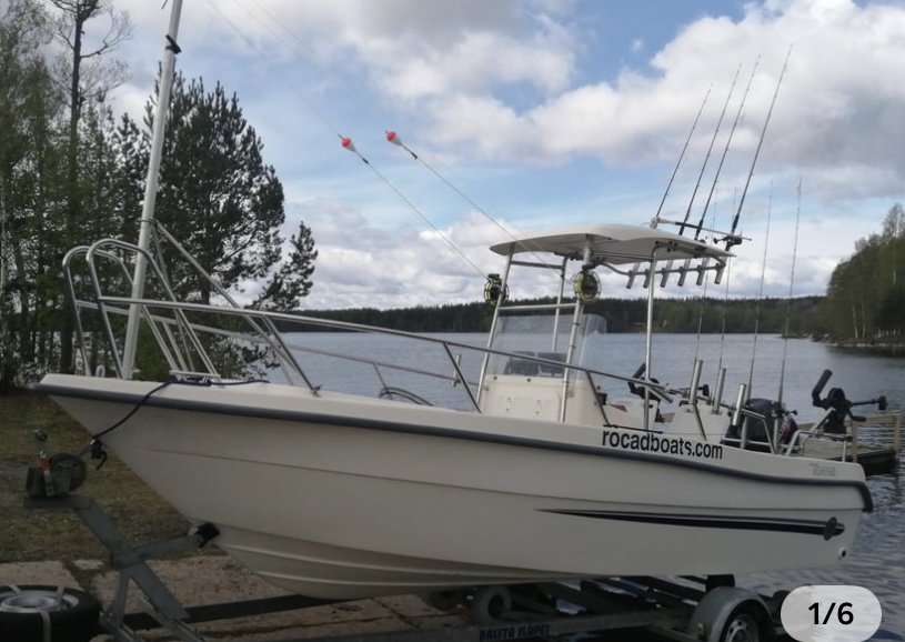 Sportfiskebåt rocad 560 sp komplett för trolling inkl 80 km/h trailer