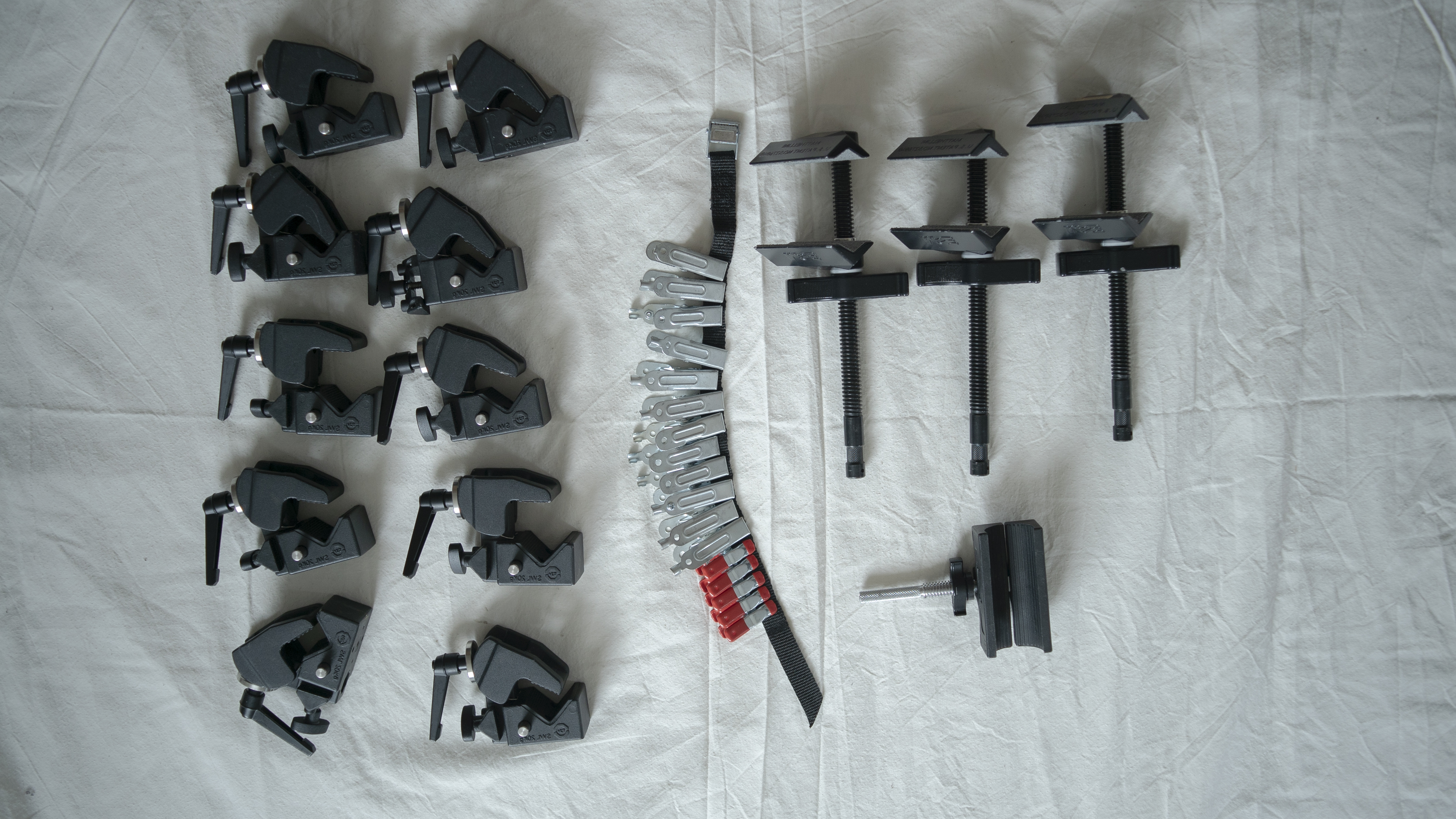 Koffert med super clamps og cardellini