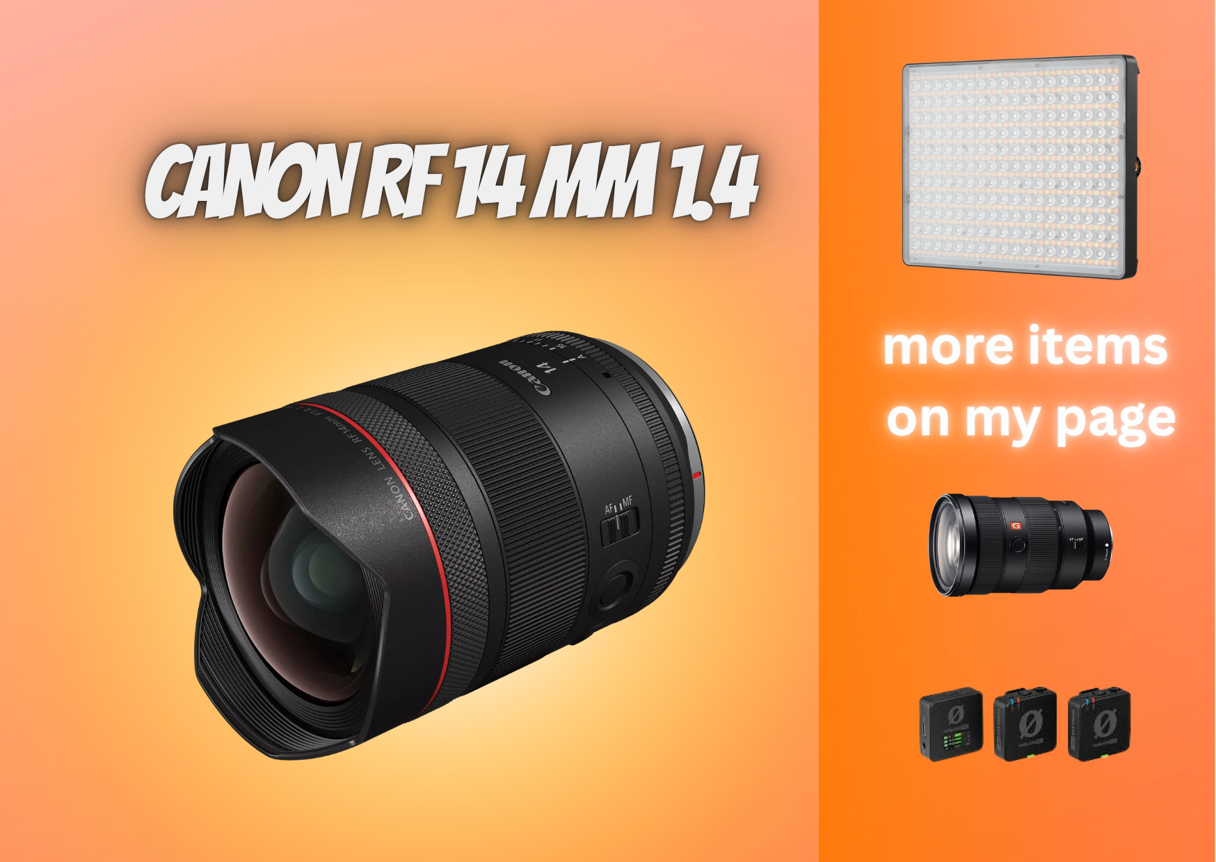 Canon rf 14mm 14 mm  f/1.4 lens gb