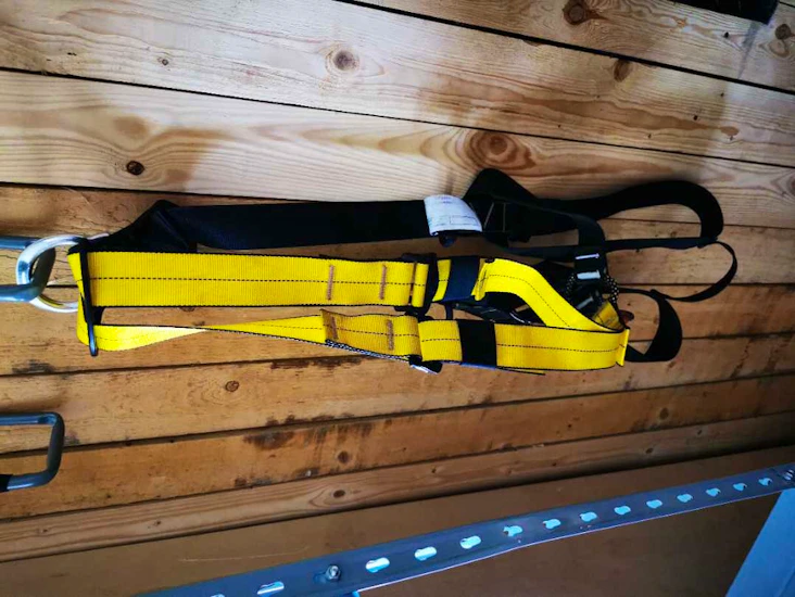 Fallskydssele, 5m positioneringsrep.