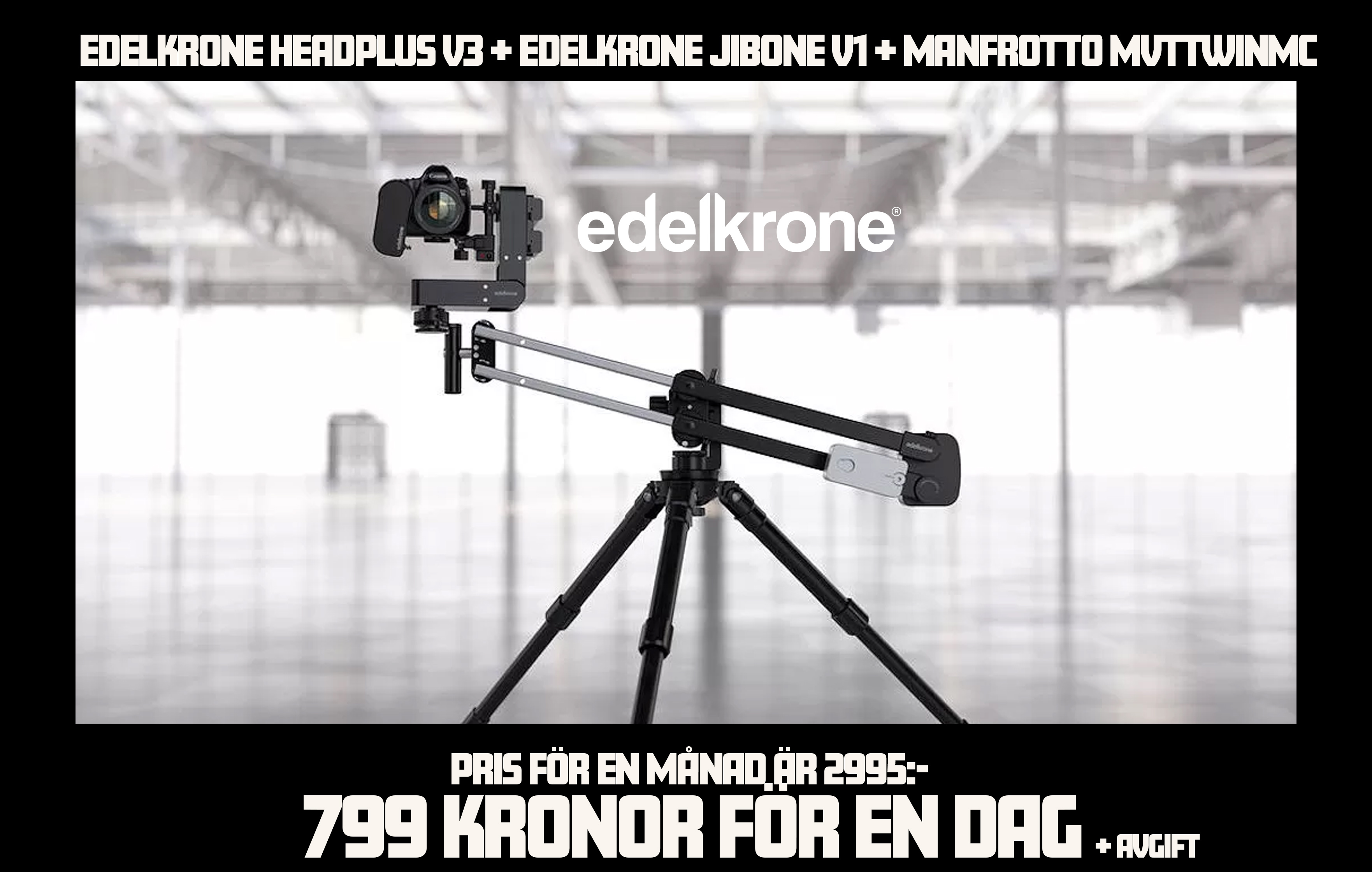Edelkrone headplus v3 + jibone v1 + dji rs4 mini : studio & motion control rig