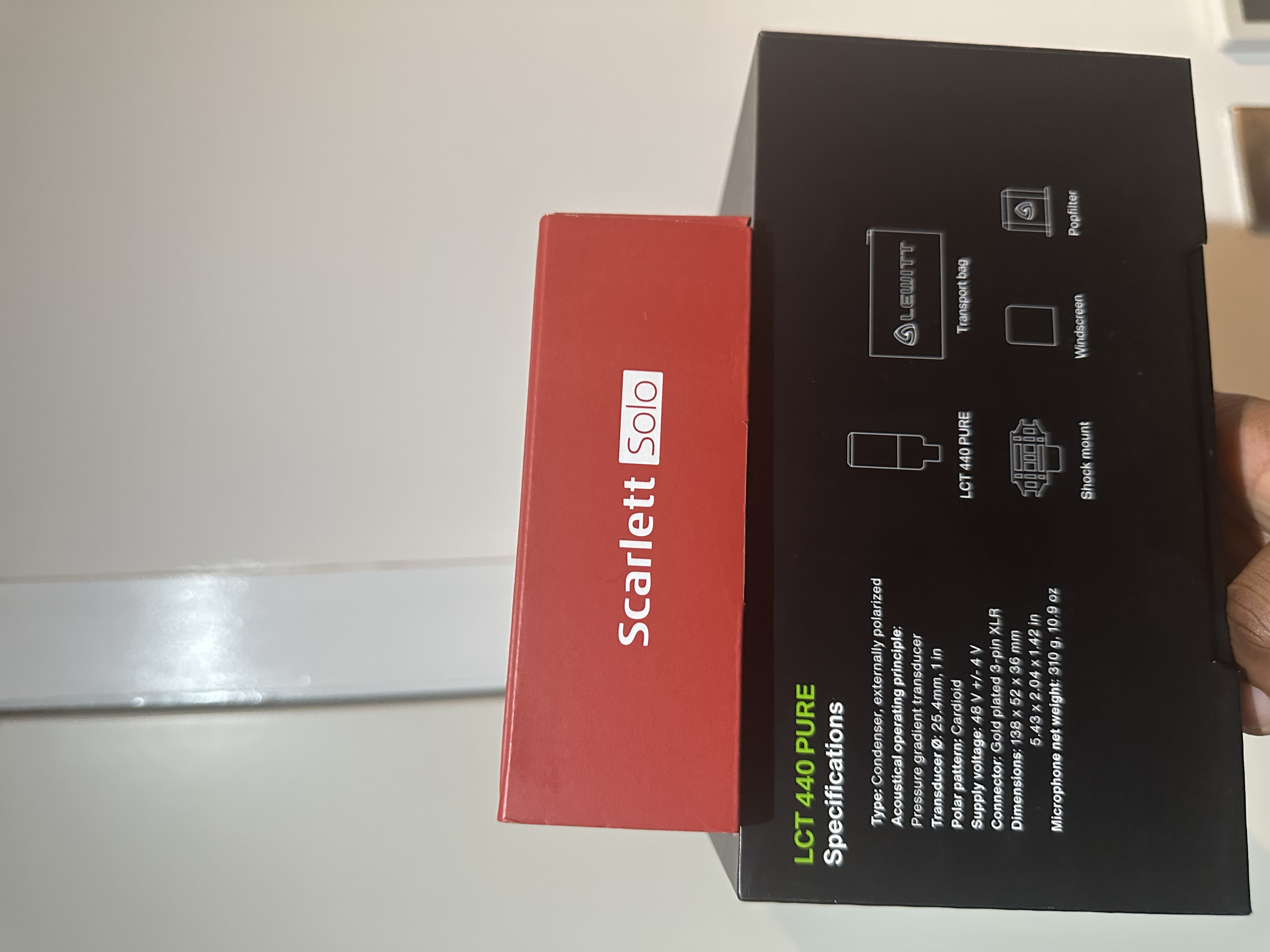 Professional studio recording kit – lewitt lct 440 pure + scarlett solo + audio-technica headphones (all cables included)