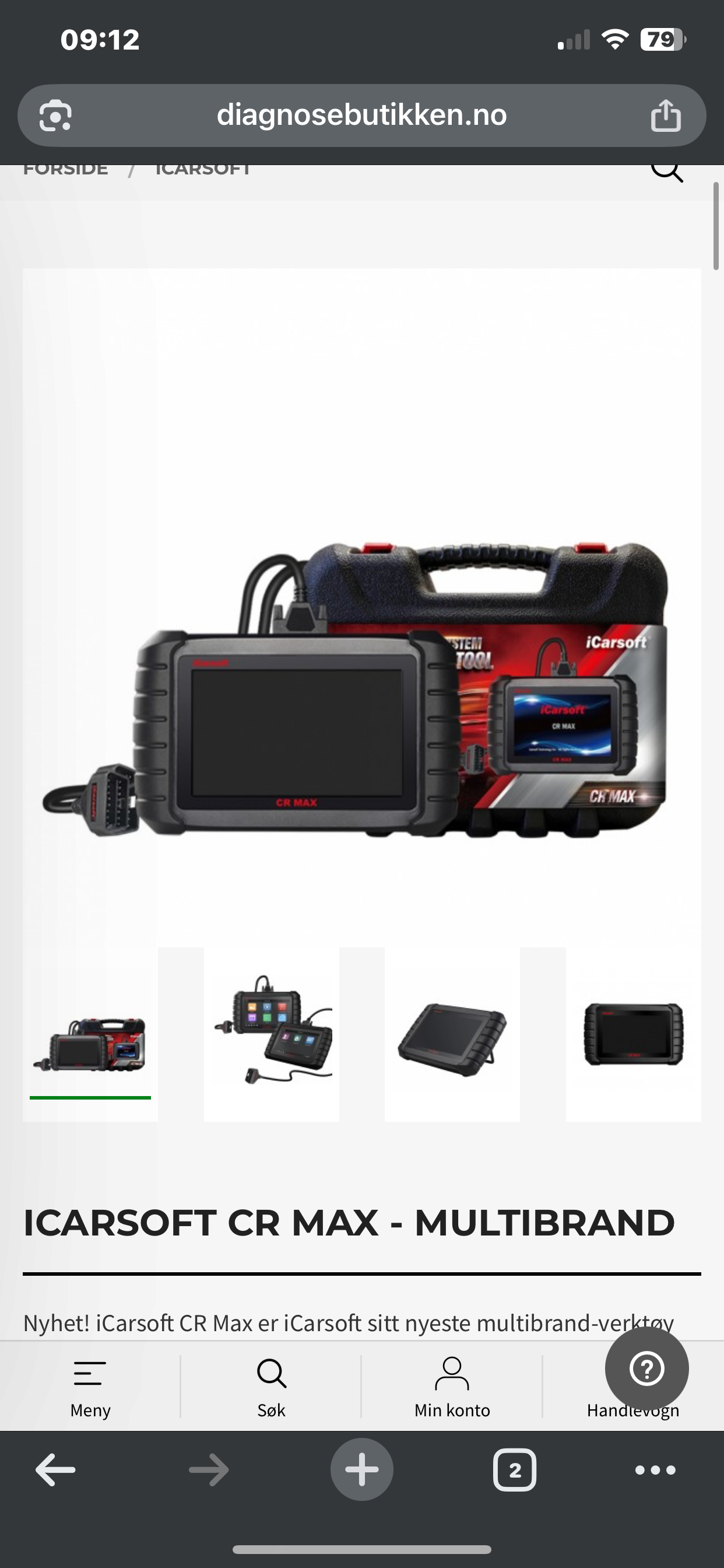 Diagnose verktøy icarsoft cr max