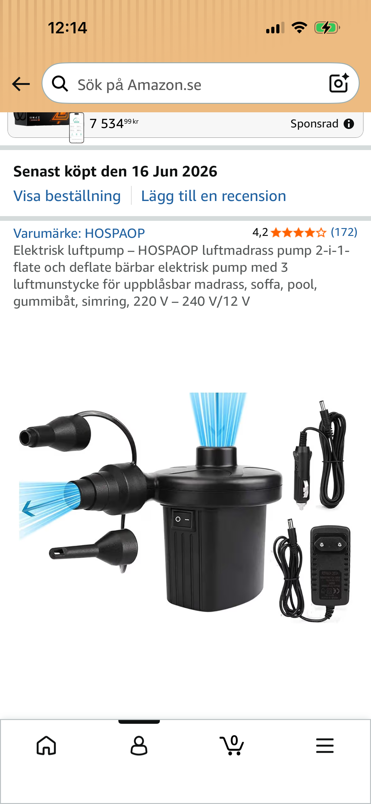 Elektrisk luftpump
