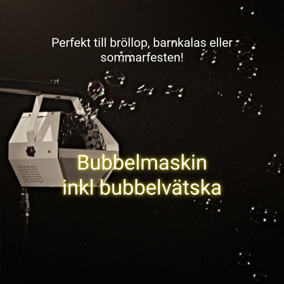 Såpbubbelmaskin inkl. bubbelvätska