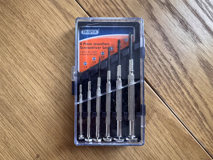 6 piece jewellers screwdriver set