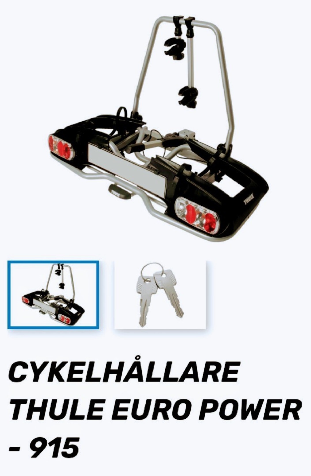 Thule europower 915 - tar 2 st. elcyklar