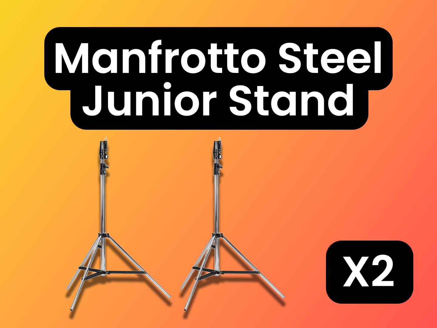 2 x manfrotto steel junior stand
