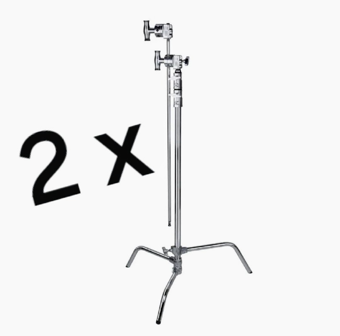 2 stk c-stands m/armer