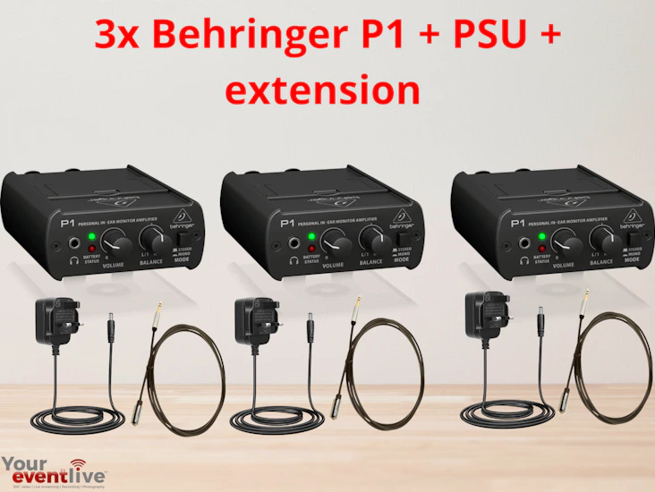 3x behringer p1 stereo iem