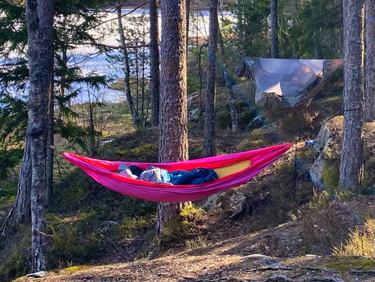 Dobbel hengekøye med myggnetting