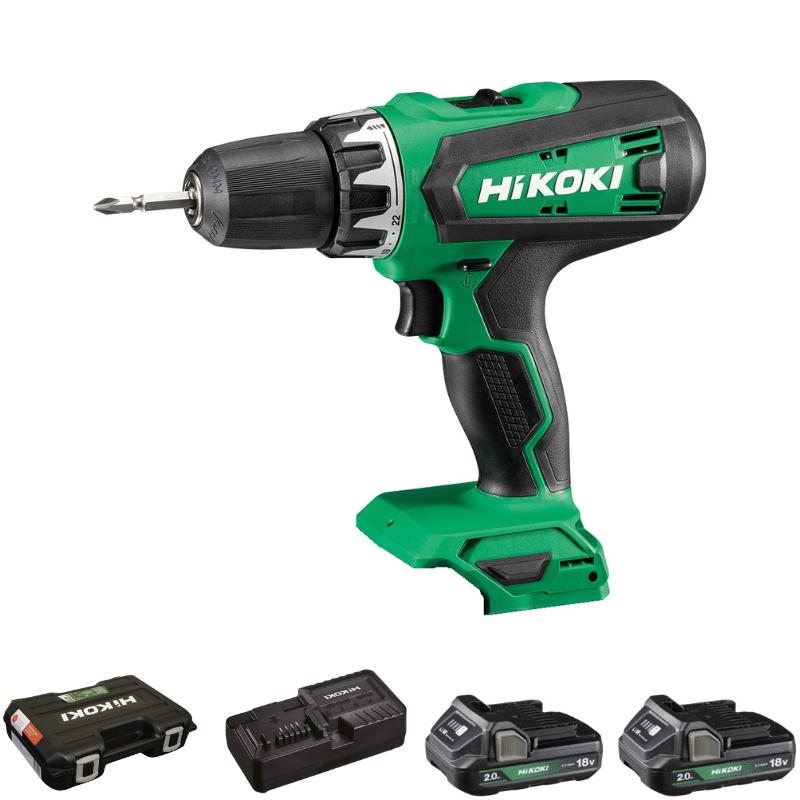 Hikoki ds18df borrskruvdragare 18v (2x2,0ah)