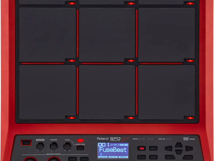 Roland spd-sx-se sampling pad red special edition w/stand, trigger