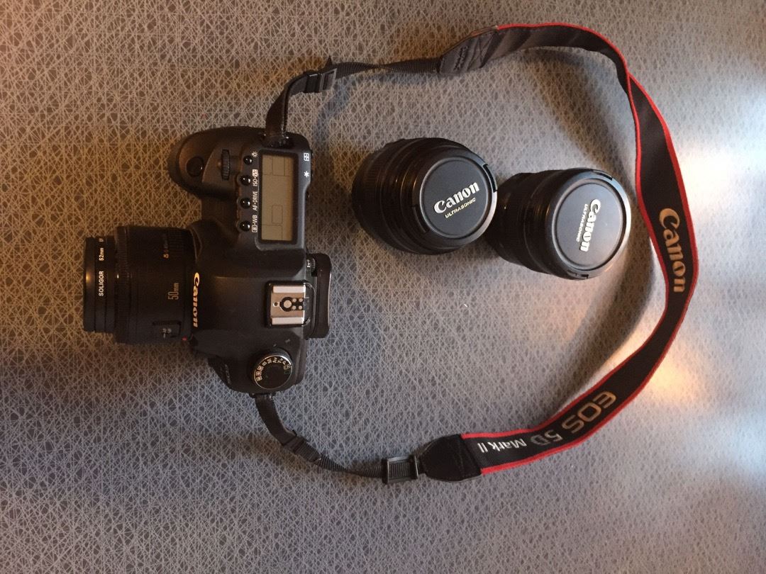 Canon eos 5d mark 2 med 3 objektiv