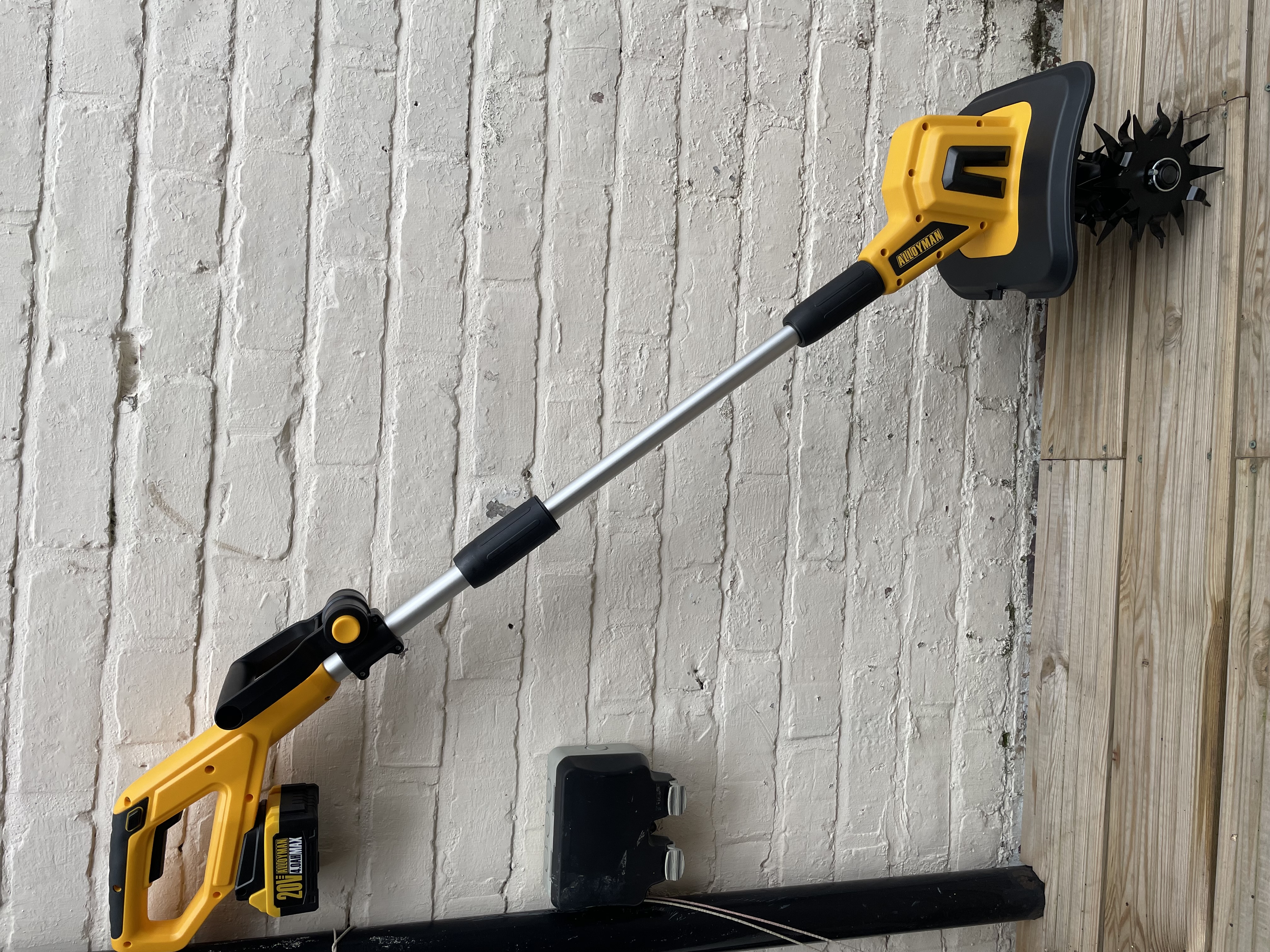 Alloyman 20v cordless tiller cultivator