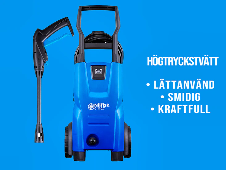 Lättanvänd högtryckstvätt