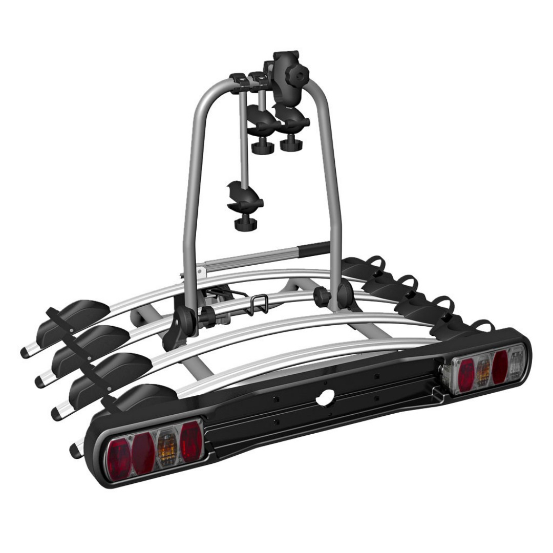 Vippbar cykelhållare för 4 cyklar