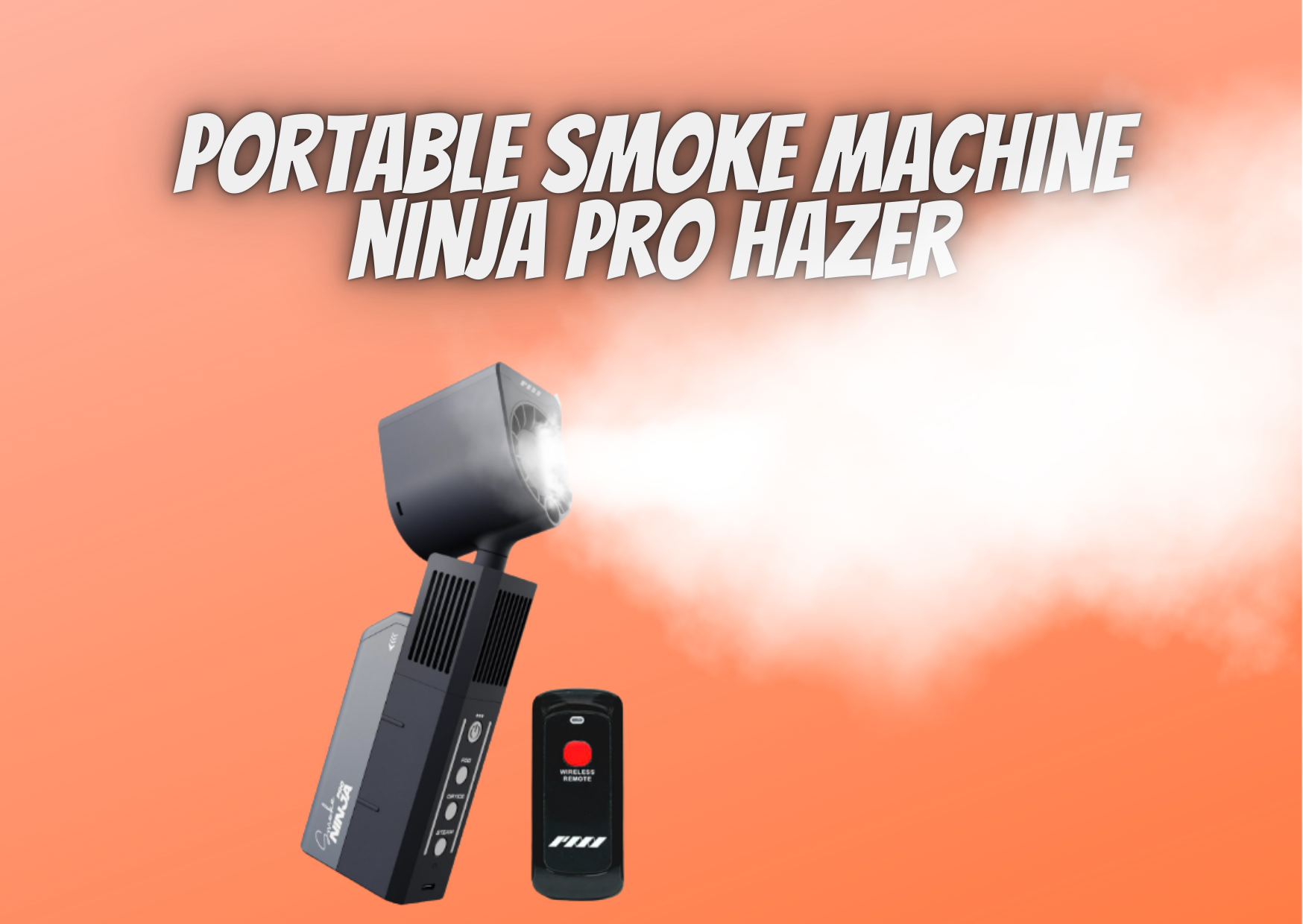Pmi smokeninja pro portable fog, smoke & haze machine – 3rd-gen bluetooth haze nozzle for studio & cinematography