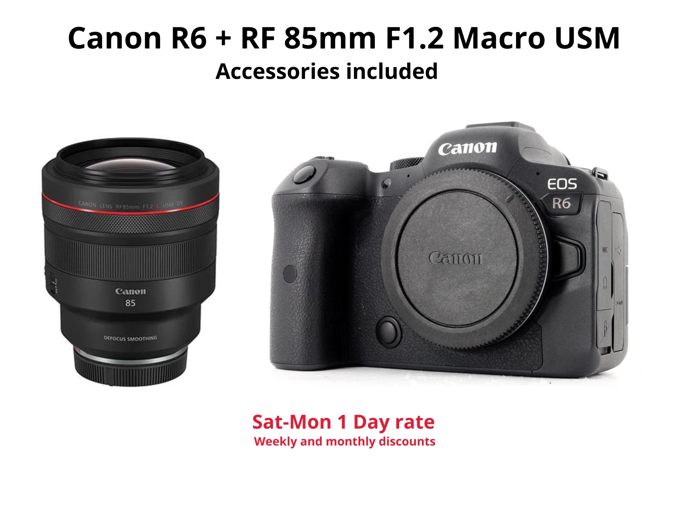 Canon r6 + rf 85mm f1.2 