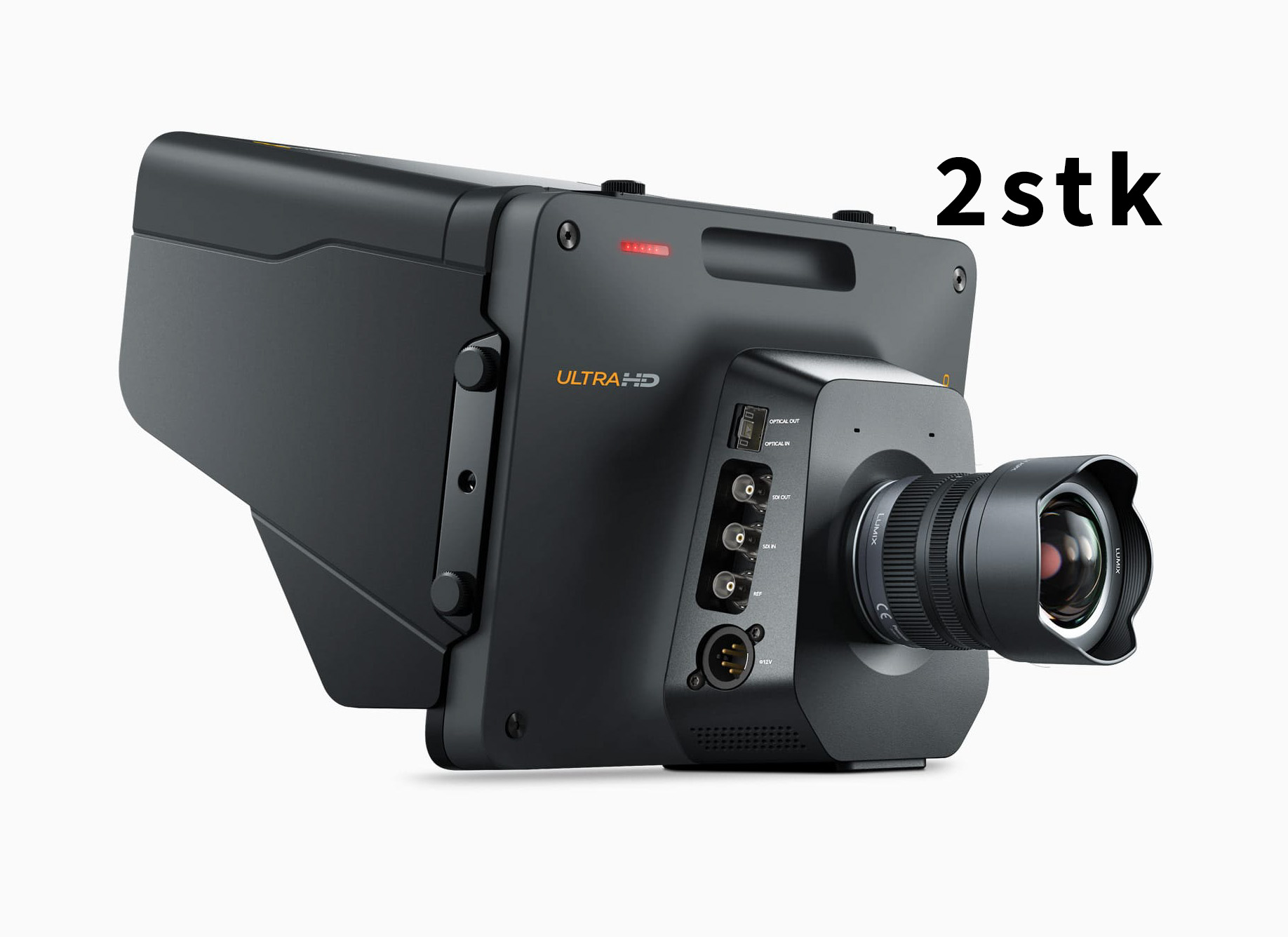 2stk blackmagic studio 4k kamera med sdi