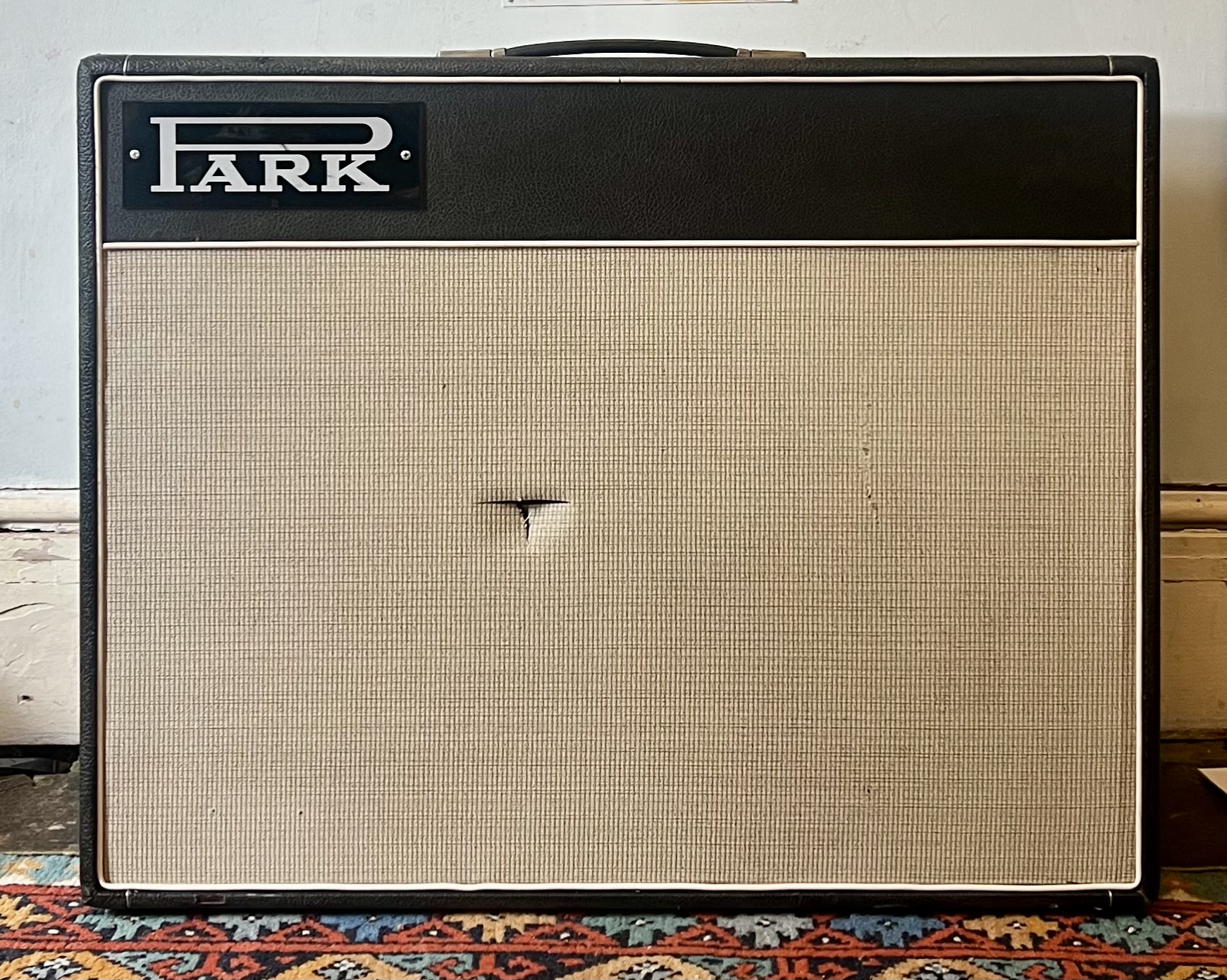  vintage 1966 park 2x12 extension cabinet - celestion g12m greenbacks 